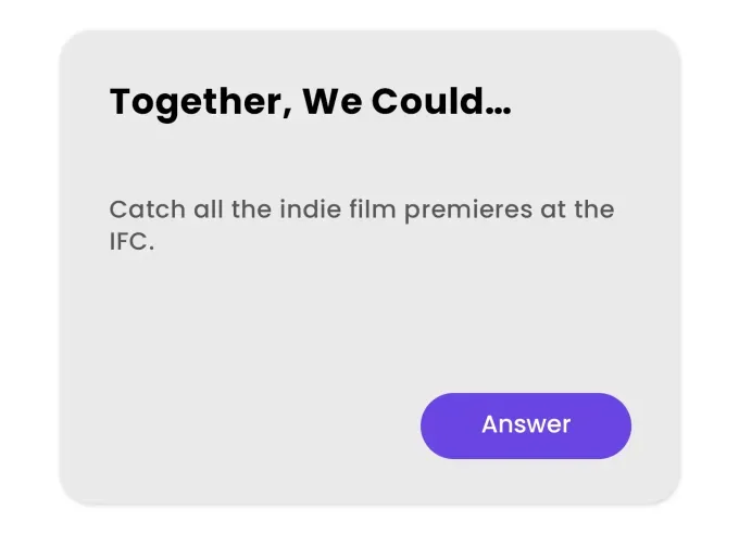 best hinge prompts together we could' fetchpriority='auto' title='The 60 Best Hinge Prompts to Use According to Relationship Experts