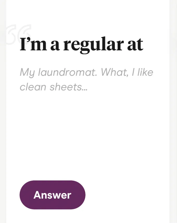 best hinge prompts im a regular at' fetchpriority='auto' title='The 60 Best Hinge Prompts to Use According to Relationship Experts