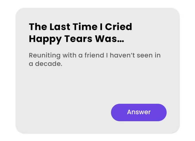 best hinge prompts the last time i cried happy tears was' fetchpriority='auto' title='The 60 Best Hinge Prompts to Use According to Relationship Experts