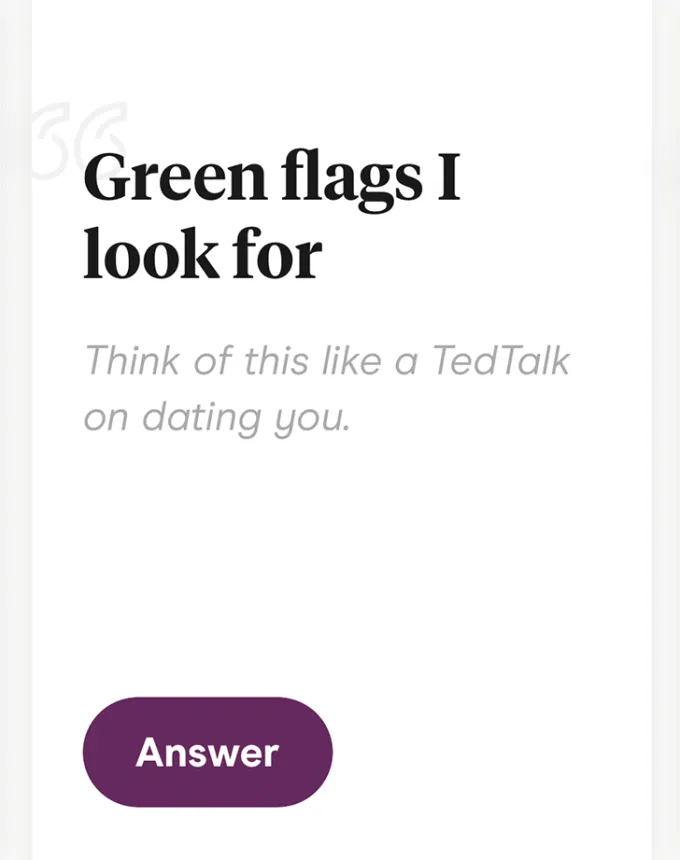 best hinge prompts green flags' fetchpriority='auto' title='The 60 Best Hinge Prompts to Use According to Relationship Experts